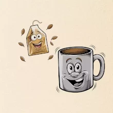 Parové triko - Hrnek a čaj