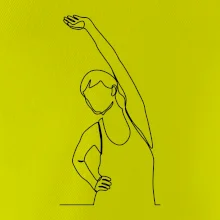 Protahující se žena jedním tahem