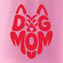 Dog mom nápis v hlavě