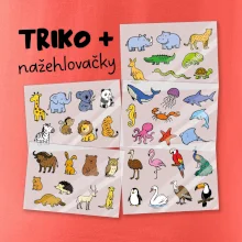 Tričko + 42 nažehlovacích zvířátek