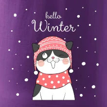 Kočka v čepici s vystrčeným jazykem