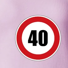 Dopravní značka - omezení rychlosti 40