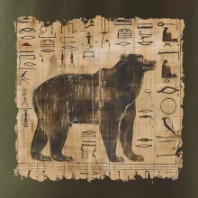 Egyptské hieroglyfy medvěd