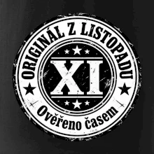 Originál z listopadu černobílá pečeť XI