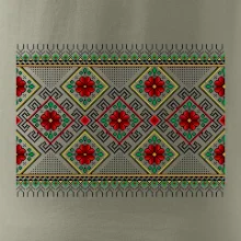 Ukrajinský vzor - Červeno Zelený