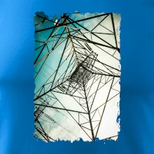 Barevné nebe - stožáry vysokého napětí