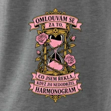 Omlouvám se za to, co jsem řekla, když jsi nedodržel harmonogram