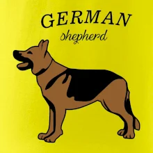 Německý ovčák - hnědý s nápisem