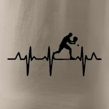 EKG stolní tenista stojící