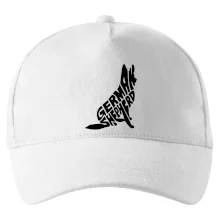 Německý ovčák sedící napis