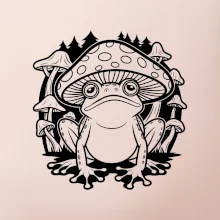 Goblincore černá houbožába