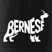 Bernese Mountain Dog nápis v těle