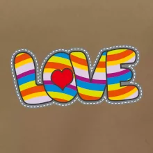 Love nápis duhový