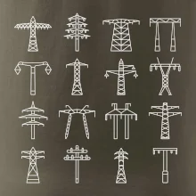 Typy stožárů vysokého napětí