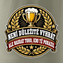 Není důležité vyhrát - pivní pohár a zlatý vavřín