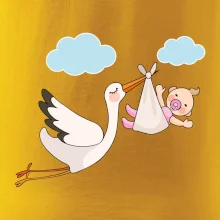 Čáp čekáme miminko - holka