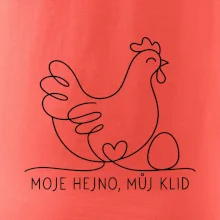 Minimalistická slepice s vejcem a srdcem
