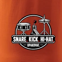 Snare kick hi-hat opakovat - bubenické trio