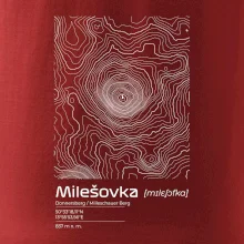 Milešovka - vrstevnice v obdélníku