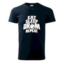 Eat sleep drum repeat - minimalistický bubenický slogan
