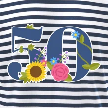 Květinové číslo kreslené - 50