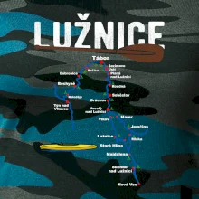 Mapa řeky Lužnice