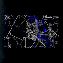 Neratovice - Mapa s vodními toky