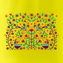 Folklor - barevně kvetiny obdélník