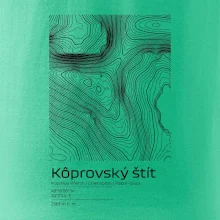 Kôprovský štít - vrstevnice v obdélníku