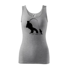 Rybář tahající rybu