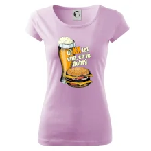 Pivo a burger vím co je dobrý