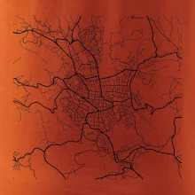 Mapy měst černobílé Jablonec nad Nisou