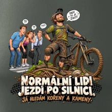 Normální lidi jezdí po silnici cyklistický humor