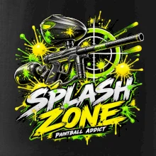 Neonový zásah splash zone paintball