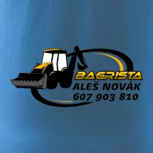 Bagrista v kruhu - vlastní nápis