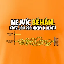 Nejvíc běhám když jdu pro míčky k plotu