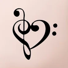 Houslový klíč srdce