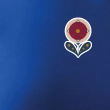 Folklor na prsu květina kulatá