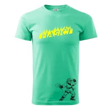 Hasič stojící - nápis hasiči - Velký nápis  na zádech