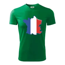 Francouzská vlajka mapa obrys