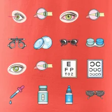 Oční lékař ikony