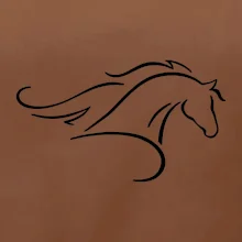 Kůň - bežící silueta hlavy