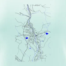 Vrchlabí - Mapa s vodními toky