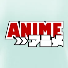 Anime nápis červený