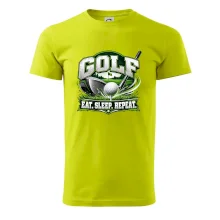 Golfová hůl s míčkem eat sleep repeat