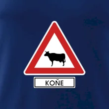 Dopravní značka - Pozor koně / kráva