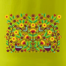 Folklor - barevně kvetiny obdélník