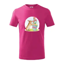 Velikonoční zajíček tulipány