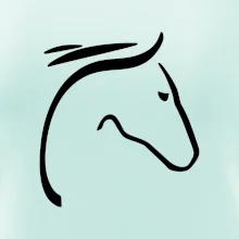 Kůň - hlava silueta