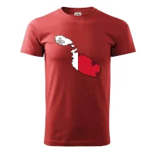 Mapa Malta s vlajkou